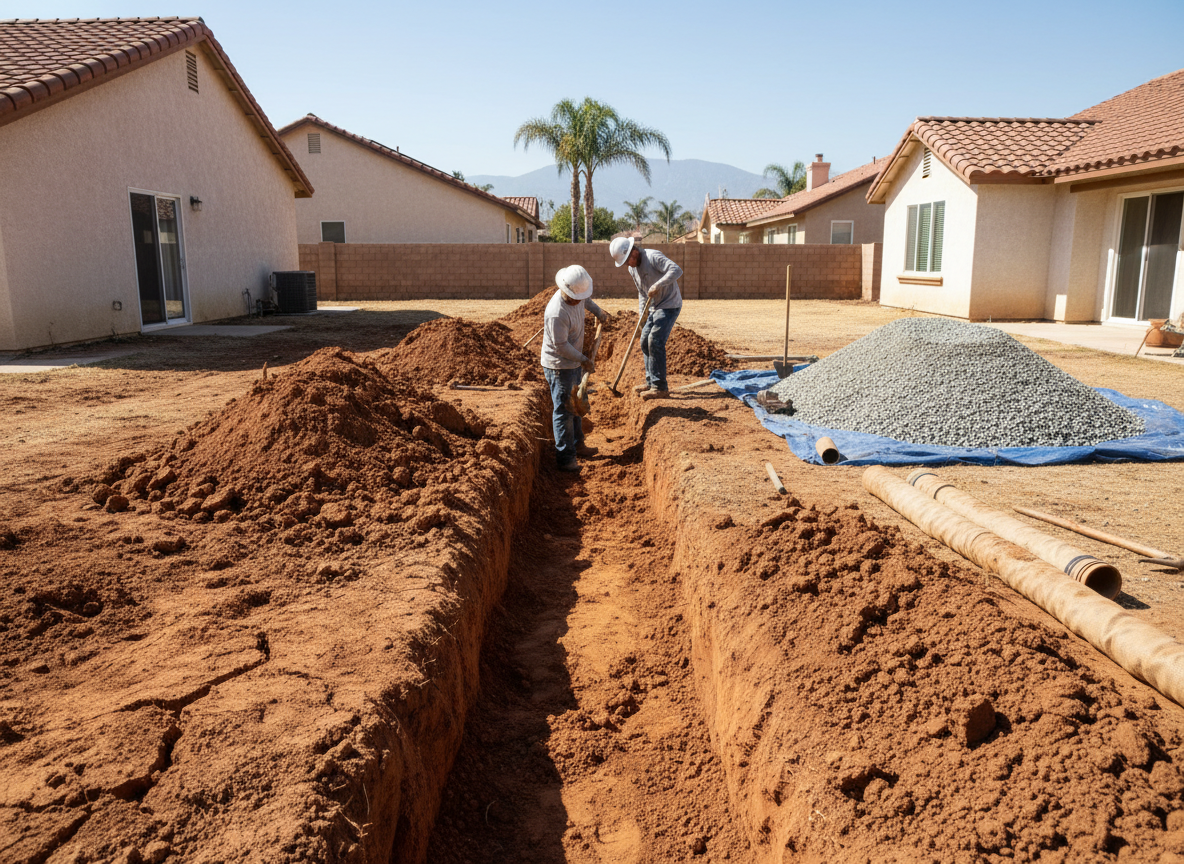 french drains in Redlands