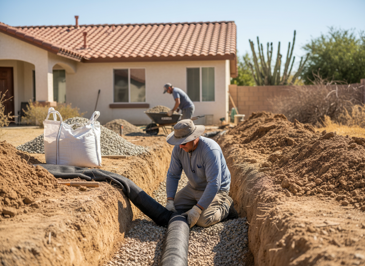 french drains in Rancho Cucamonga