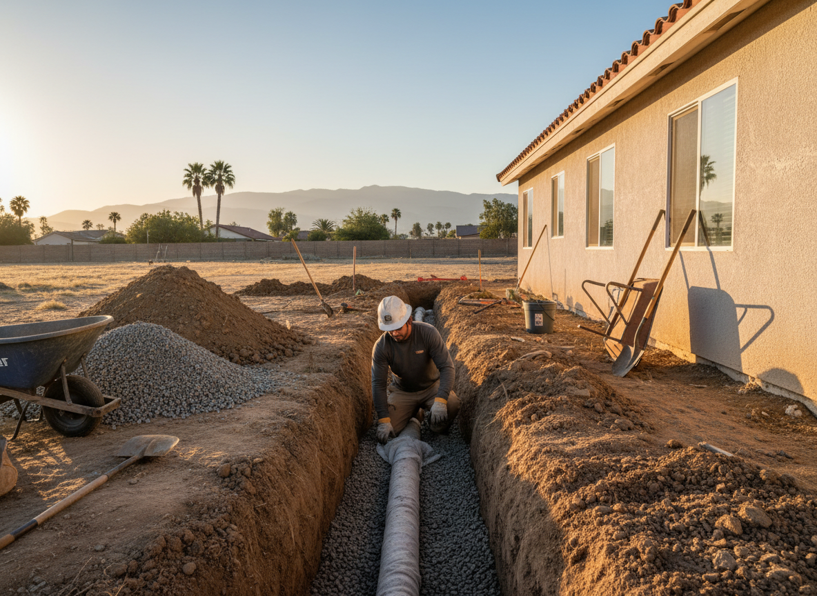 french drains in Highland